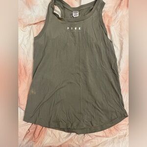 Green Pink tank top with sequins